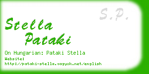stella pataki business card